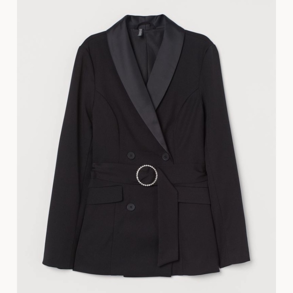 H&M Double-breasted Tuxedo Jacket